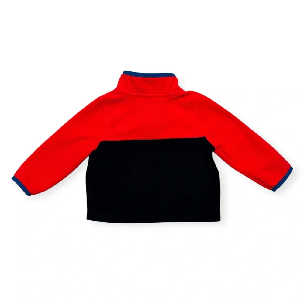 Oshkosh Bgosh Baby Fleece Half-Zip Pullover‎ Red & Navy Size 9M